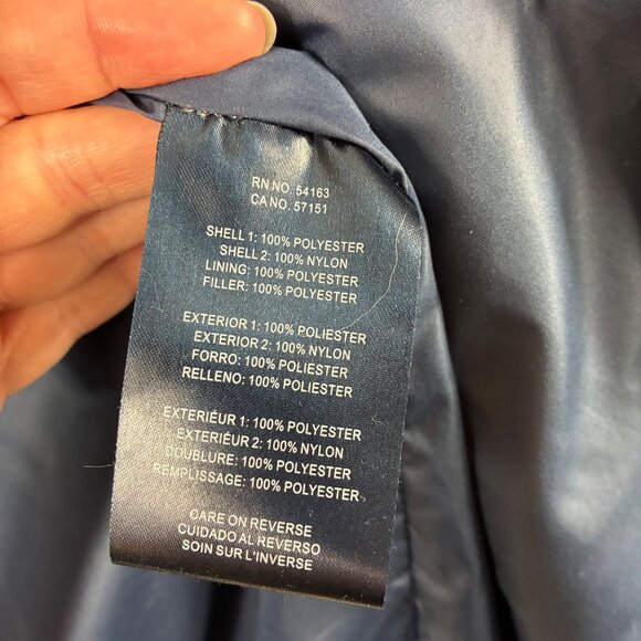 VTG 90s Y2K Tommy Hilfiger Quilted Color Block Hooded Puffer Jacket Sz L Retro - Picture 9 of 9